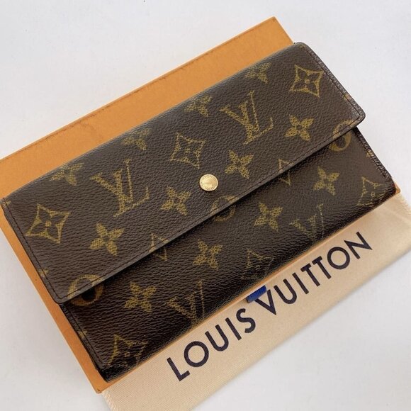Authentic Louis Vuitton Portefeuille International Porte Tresor Monogram Wallet - Picture 1 of 12